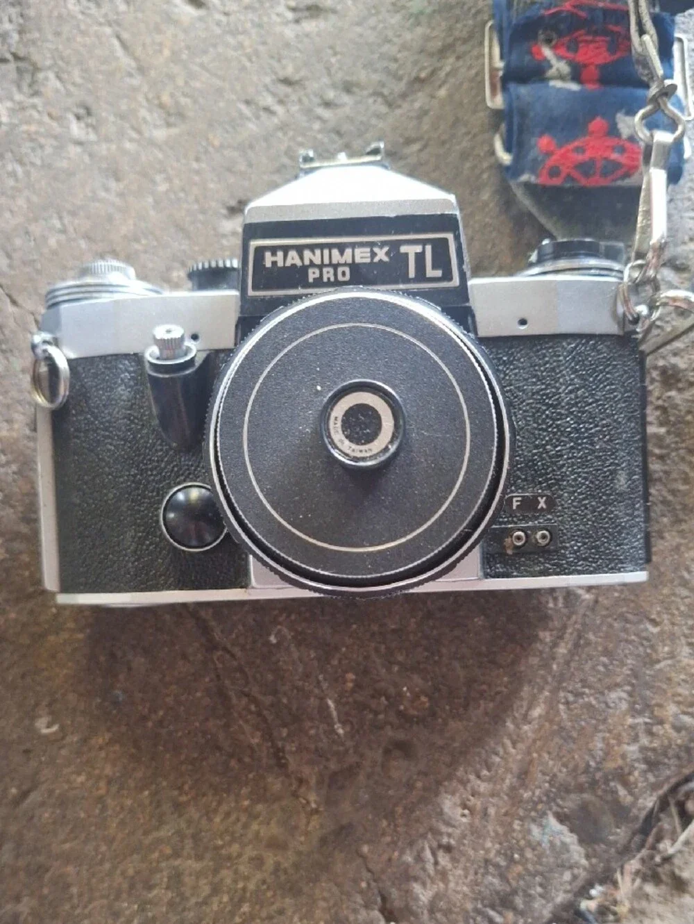 Vintage SLR Camera with Accessories - Silver and Black